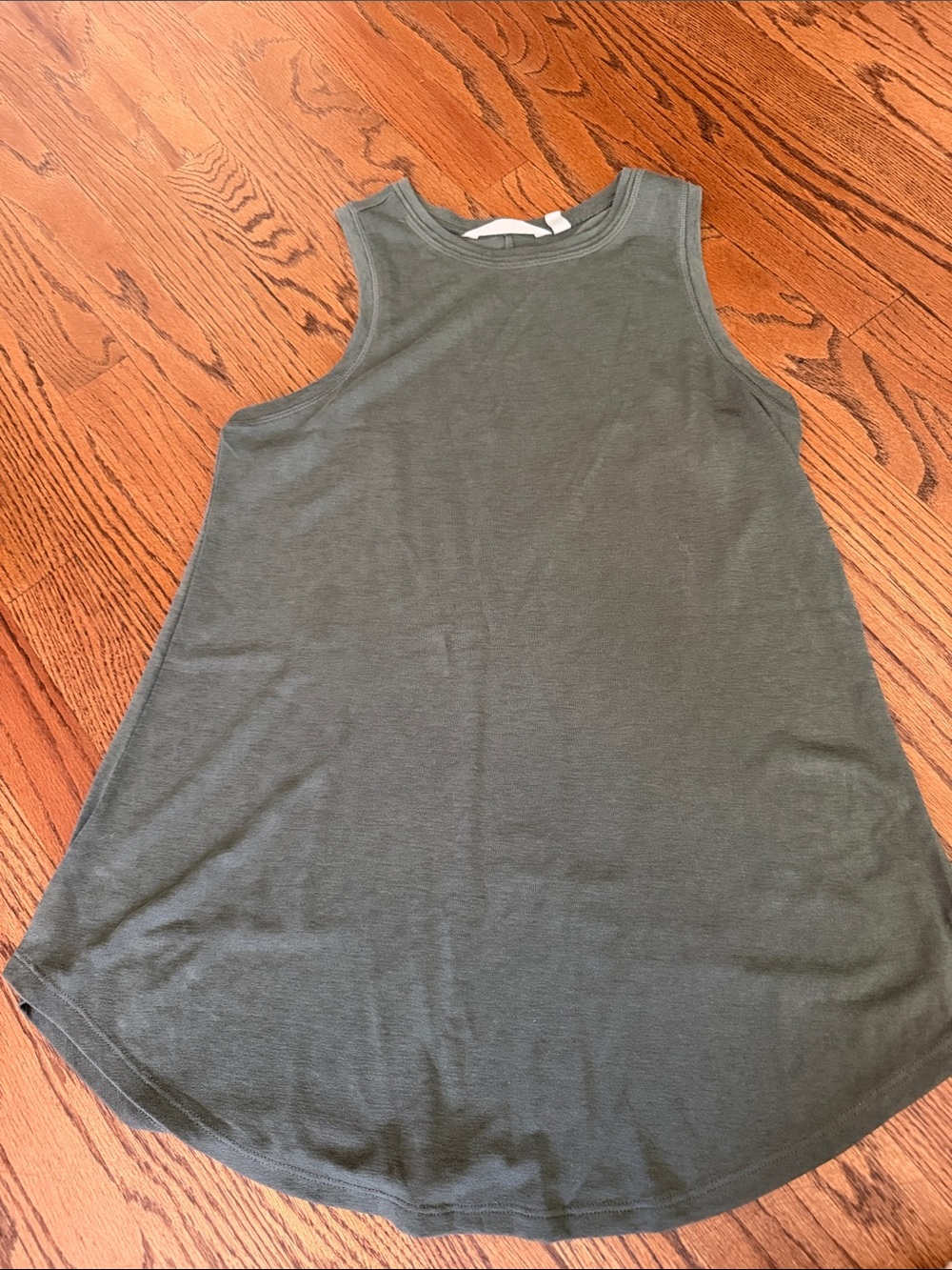 Athleta Olive Green Sleeveless A-Line Tank